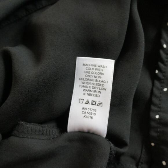 Maurices Tank Top Womens 2X Black White Polka Dot Sleeveless V Neck Lined - Picture 8 of 8